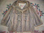 Blue Iris Emba Mink Fur & Leather Swing Jacket * Custom Design!