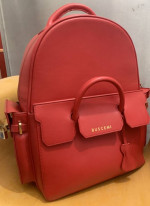 Buscemi PHD Large Leather Backpack, Red.