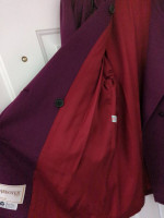 Charles Klein Long Wool Coat Jacket Womens Size 10-12 Forstmann Wool