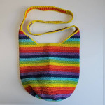 CROSSBODY SHOULDER BAG - Cotton Crochet Handmade - Rainbow Pride LGBTQ