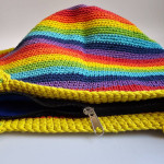CROSSBODY SHOULDER BAG - Cotton Crochet Handmade - Rainbow Pride LGBTQ