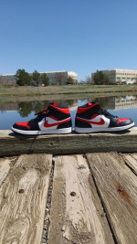 Size 11 - Jordan 1 Mid Bred Toe With Box