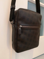 Authentic Dunhill Pattern Printed Leather Crossbody Bag