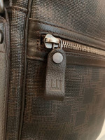 Authentic Dunhill Pattern Printed Leather Crossbody Bag
