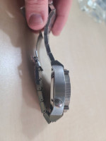 Large/thick Shiny new Bullova chronograph watch, Carbon fiber face