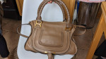 Chloe Marcie leather bag in Nut color