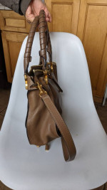 Chloe Marcie leather bag in Nut color