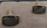 Brand New Vintage Silver, Black & Gold Dress Shirt Cuff Links
