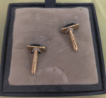 Brand New Vintage Silver, Black & Gold Dress Shirt Cuff Links