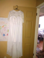 Wedding dress bridesmaid dress and flower girl dress