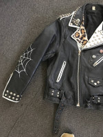Punk Metal Leather Motorcycle Jacket
