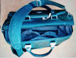 SAMSONITE ARMY GREEN CANVAS WEEKENDER BAG