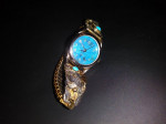 Sterling Silver & Turquoise Watch - cleaned & serviced @ local jeweler
