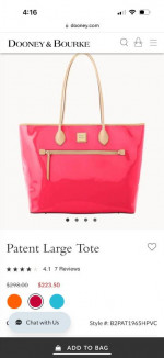 Dooney and Burke Red Patent shoulder bag