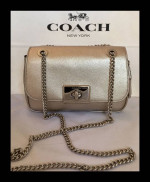 Coach Cassidy Chain XBody Bag Metallic Gold New