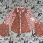 Brand New Free People Small Floral Bell Sleeve