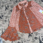 Brand New Free People Small Floral Bell Sleeve