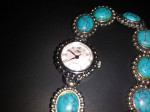Beautiful Ladies Alto  Turquoise watch W/matching Bracelet - serviced
