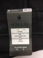 NWT G STAR RAW WOMENS BLACK COATED MOTO SKINNY JEANS Sz 26 NEW w TAGS