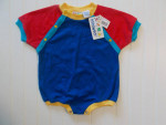 NWT Boy Girl Unisex Vtg 80s Miniwear 12 Month Colorblock Bodysuit