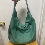 IMOSHION Green Vegan Leather Embellished Shoulder Bag Purse Never Used