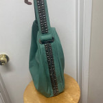 IMOSHION Green Vegan Leather Embellished Shoulder Bag Purse Never Used