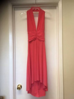 NORDSTROM SOPRANO SALMON PINK HALTER DRESS MARILYN MONROE Sz Medium