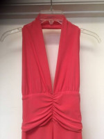 NORDSTROM SOPRANO SALMON PINK HALTER DRESS MARILYN MONROE Sz Medium