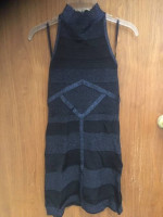 NWT ARDEN B BLUE BLACK SPARKLE BODYCON DRESS CUT OUT BACK Sz M NEW