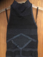NWT ARDEN B BLUE BLACK SPARKLE BODYCON DRESS CUT OUT BACK Sz M NEW