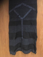 NWT ARDEN B BLUE BLACK SPARKLE BODYCON DRESS CUT OUT BACK Sz M NEW