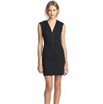 NWT KATE SPADE PLUM PURPLE V NECK ZIP FRONT DRESS Sz 4 NEW w TAGS $160