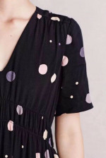 ANTHRO HD in PARIS BLACK DOT DRESS Sz 4 Worn once
