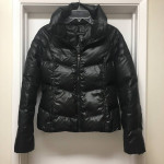 MODA INT'L BLACK DOWN FILLED PUFFER JACKET Sz Small LIKE NEW
