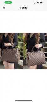 Authentic Louis-vuitton Damier Ebene Speedy 35 Handbag