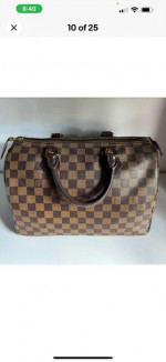 Authentic Louis-vuitton Damier Ebene Speedy 35 Handbag