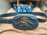 GUCCI Calfskin Matelasse GG Marmont Belt Bag