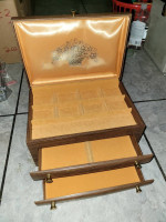 Vintage 1960's Retro Jewelry Box (Brown)