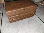 Vintage 1960's Retro Jewelry Box (Brown)