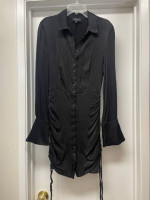 BARDOT BLACK BUTTON FRONT DRESS XS / Small