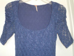 FREE PEOPLE BLUE LACE BODYCON MINI DRESS Sz XS