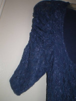 FREE PEOPLE BLUE LACE BODYCON MINI DRESS Sz XS