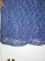 FREE PEOPLE BLUE LACE BODYCON MINI DRESS Sz XS
