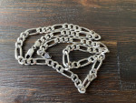 Silver 24" Figaro Chain Necklace 8mm Wide 58 Grams