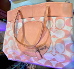 Beautiful Pink Leather Coach Purse