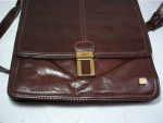 Vintage Brown Leather Messenger Bag  Handmade ADPEL Italy