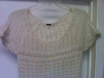 FREE PEOPLE IVORY CROCHET TUNIC DRESS COVER UP Sz SMALL NEW