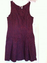 NWT FREE PEOPLE RED CHENILLE MINI DRESS NEW w TAGS