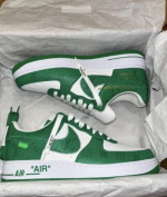 Louis Vuitton Air Force 1 Nike by Virgil Abloh  Green/White 1:1