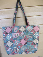 FREE DELIVERY! NEW Unique Patchwork Print Quilting Crafts Market Tote